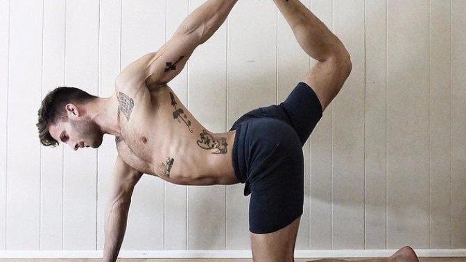 Shirtless yoga?