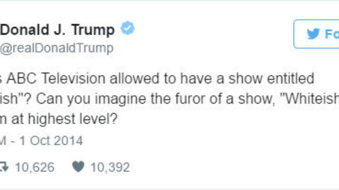 "How is ABC Television allowed to have a show entitled 'Blackish'"?