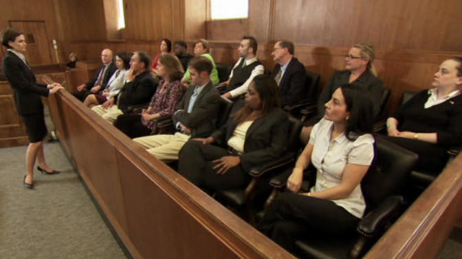 What would you do if you went to court as a juror and saw a woman on a collar being treated like a dog?