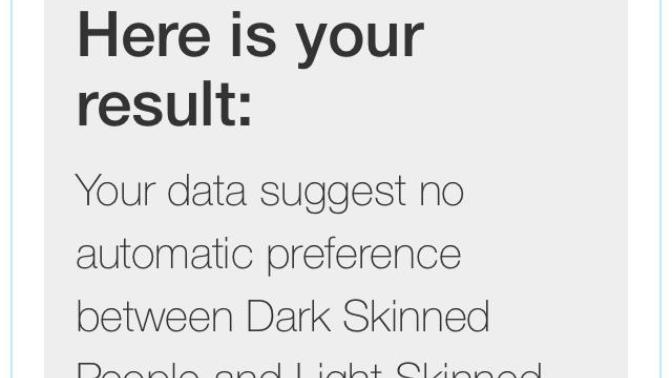 [Harvard Implicit Test] What's your true subconscious skin color preference?