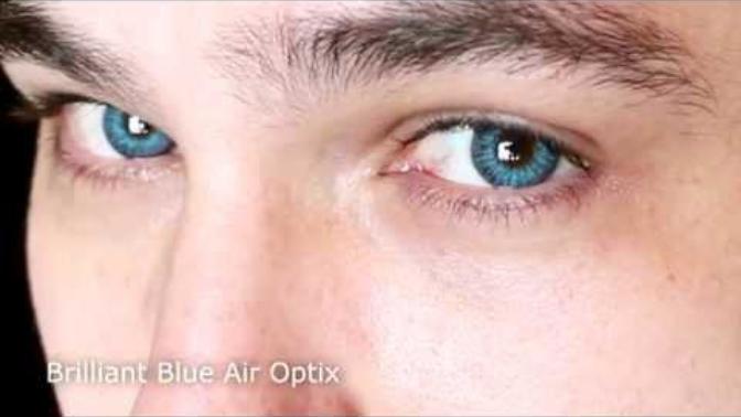 What do you think of guys wearing blue contacts?