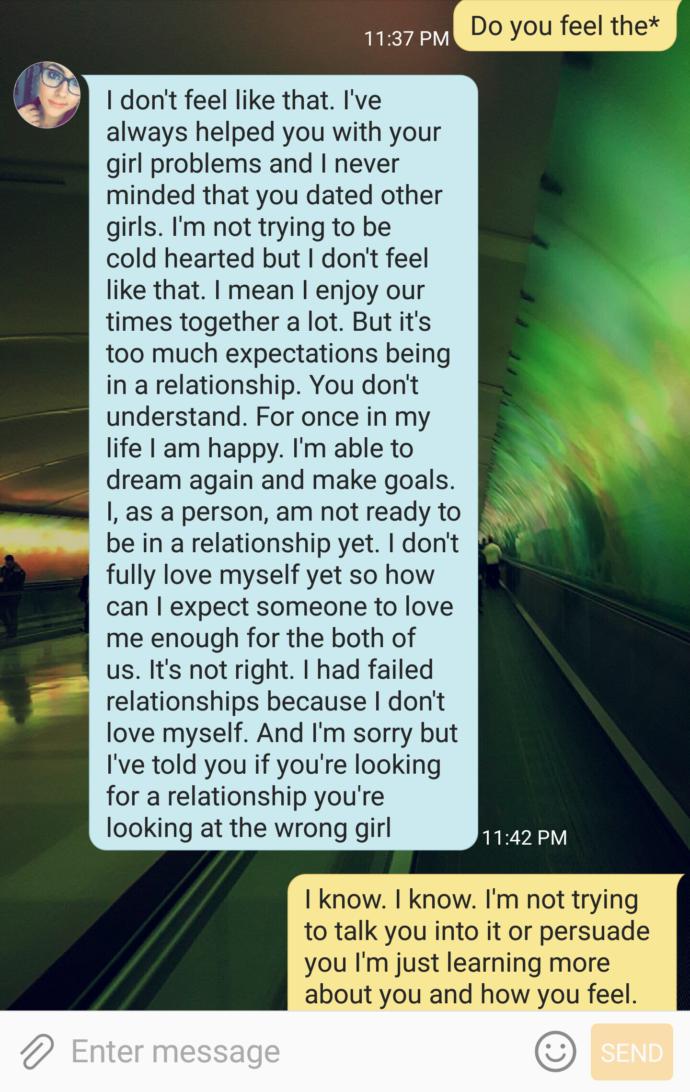 She likes me but doesn't want a relationship?