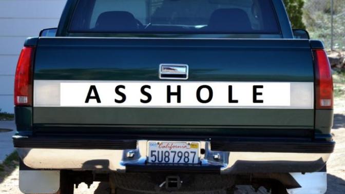 Do you think it should be legal or illegal to have profanity written on your vehicle?