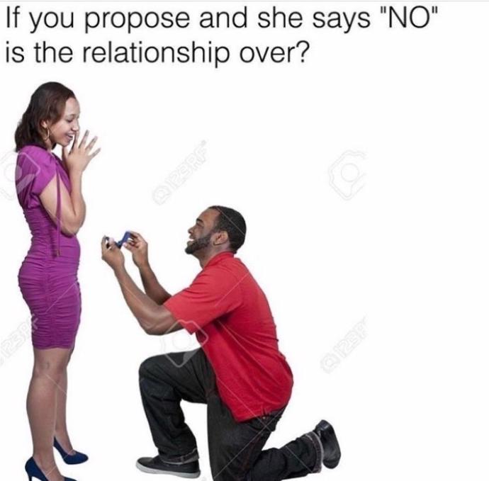 If you purpose and she says no. Is the relationship over?