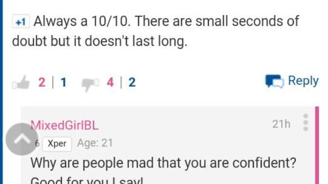Why do people have such a prob with confidence?