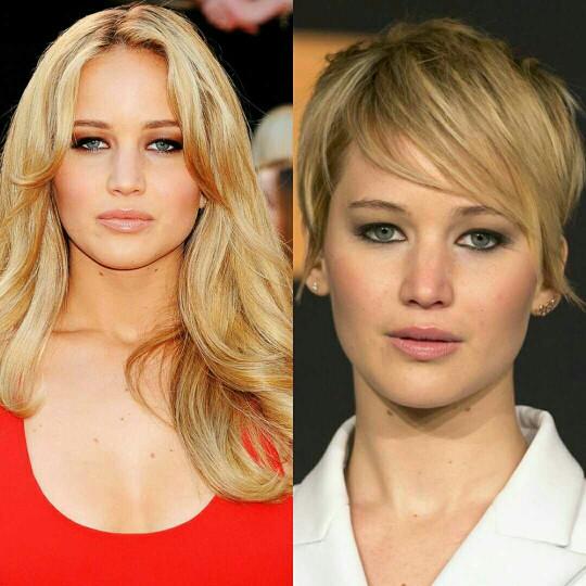female celebrities with short or long hair??