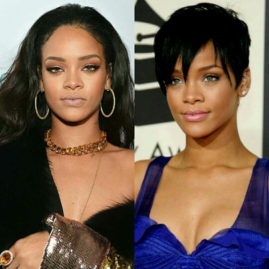 female celebrities with short or long hair??