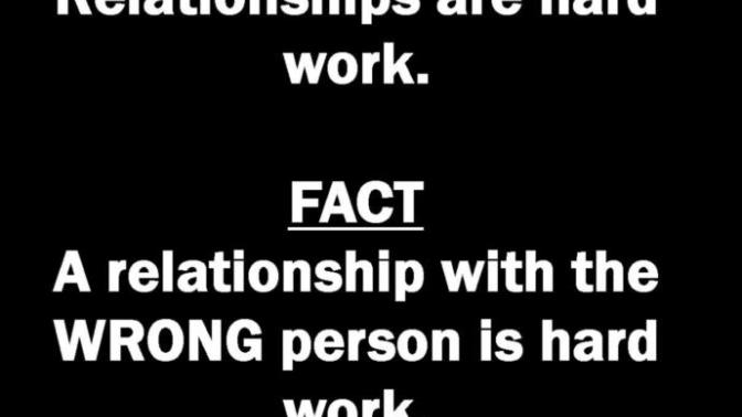 Do you believe relationships are always "hard work"?