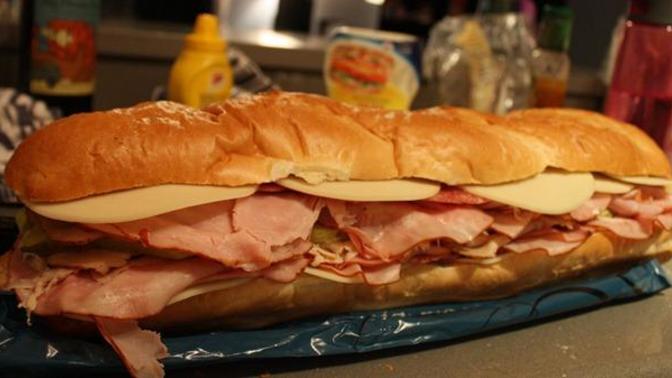 Can you eat this sandwich, in two hours exactly?