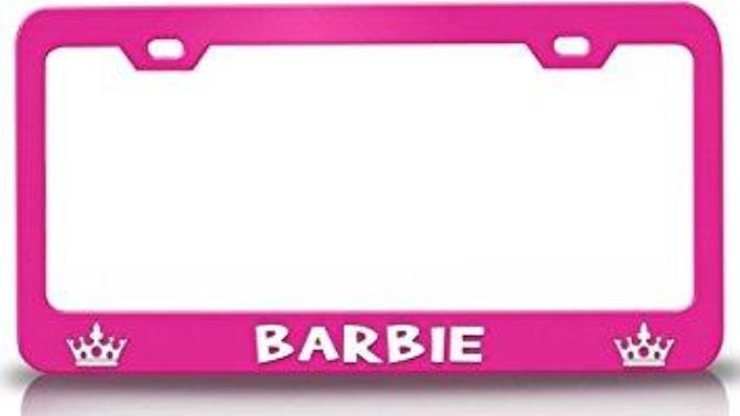 What do you guys think of a pink licence plate frame that only has the word girl on it?