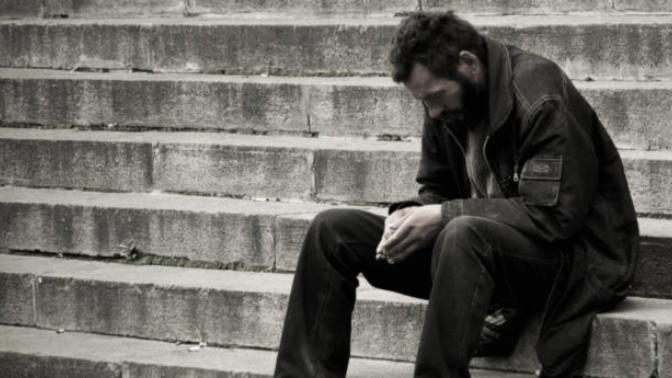 How would you feel if you see a homeless man on a street crying?