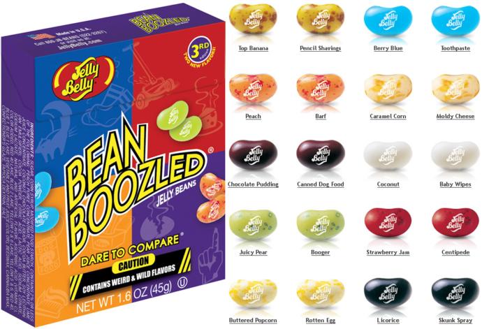 Have you ever played the BEAN BOOZLED JELLY BEAN game?