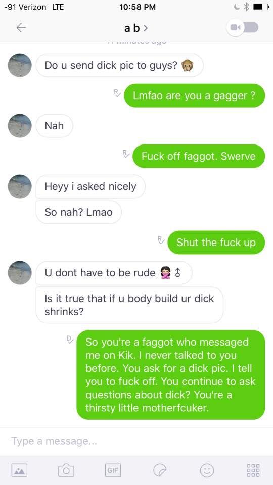 Why are gay people still messaging me on my Kik?