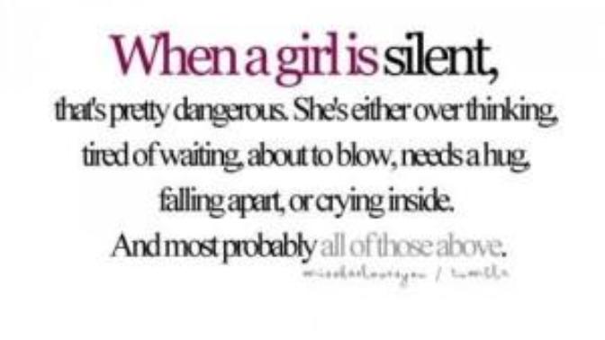 Why is it always assumed that we're upset, overthinking or sad if we're quiet?