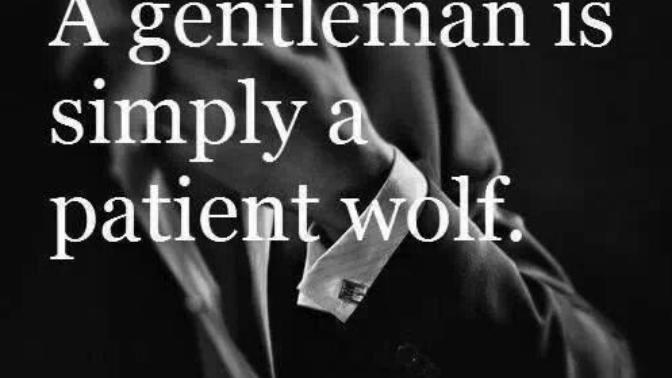A gentleman is simply a patient wolf. What you think about this quote?