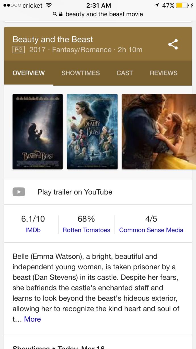 My girlfriend wants us to go see this movie. That isn't really my type of movies to see. She has been telling me that we should go. Should I or not?