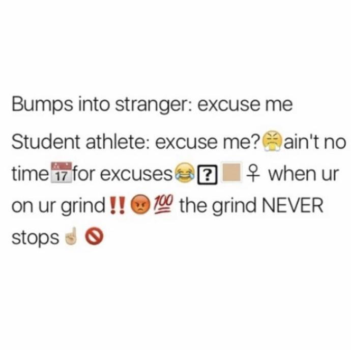 Which student athlete meme is the funniest?