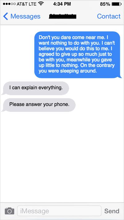 How could he claim to love me, but still cheat on me :'( ? Why did she have to reach out to me about their affair but not him? :'( Why?