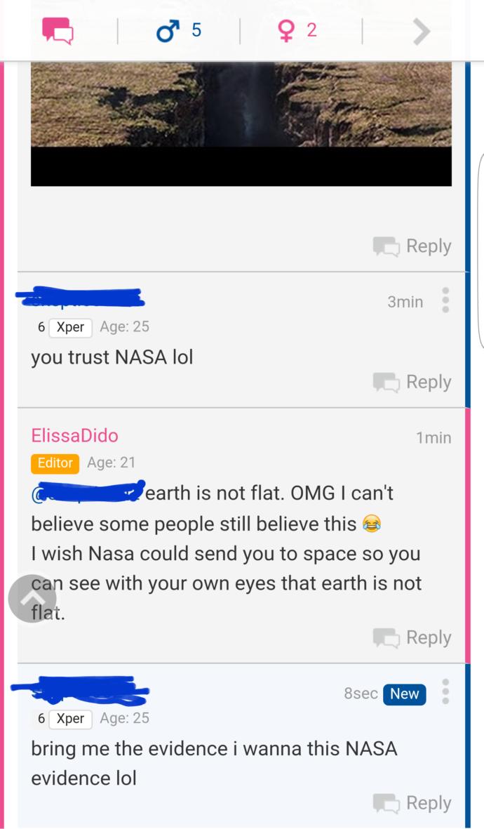 Do you believe that earth is flat?