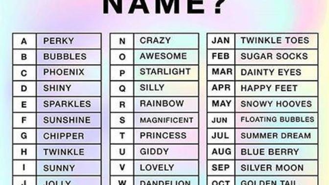 What's your unicorn name?
