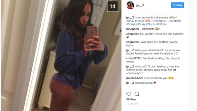 Is this normal? posting pics of fiancee in panties?