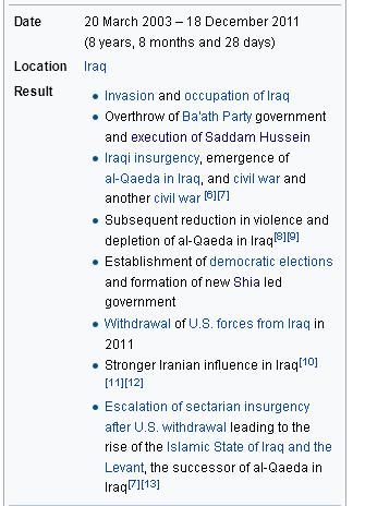 Do you consider the Iraq war as a victory or a loss?