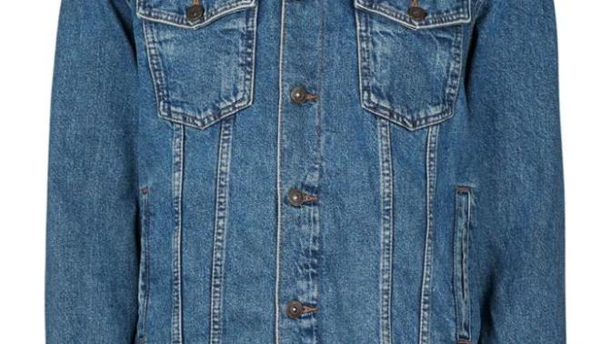 Do you think this denim jacket looks good on guys?