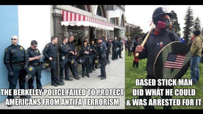 Is Vigilante Based Stickman a real life American Patriot superhero for standing up to Antifa facisist?