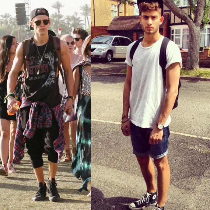 How would you describe each outfit and what vibe each of them give off and if it would be attractive for a guy to wear either one?