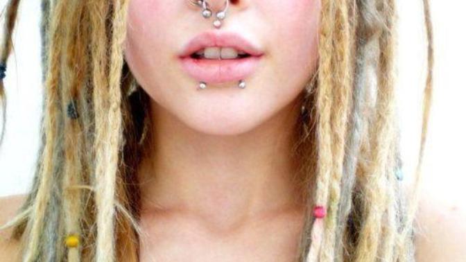 What impression do you get from a white girl with dreadlocks, nasal piercing and who is into fitness?