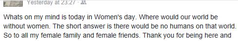 Do you agree with my grandpa that since women give birth to the world's population, men should love & protect women?