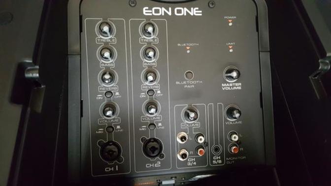 Hooking up an Electro-Voice ZXA1 sub woofer to the monitor out on the JBL Eon One portable PA system?