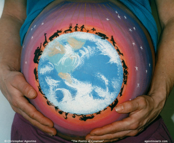 Girls, when you get pregnant, would you want to get your baby bump body painted?