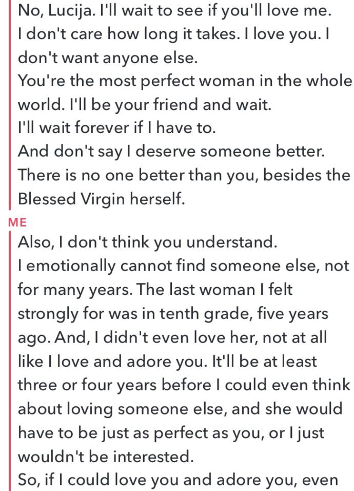 Do I sound pathetic here?