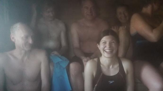 Do you use a sauna nude or wearing swimwear?