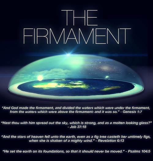 THE EARTH IS FLAT GOD ABOVE THE FIRMAMENT ?