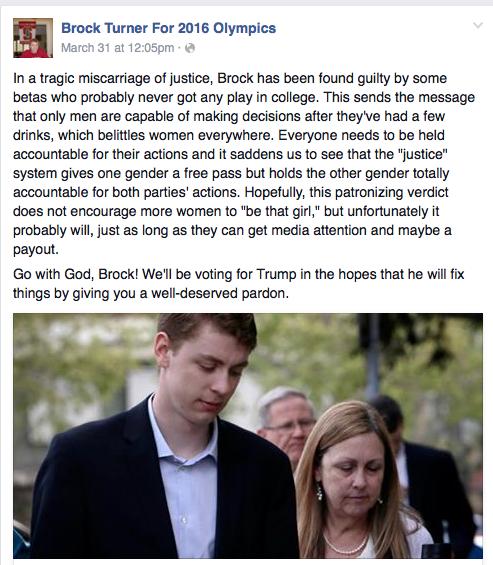Should Brock Turner get his chance to compete at the 2020 Olympics after being fitted up for a crime he didn't commit?
