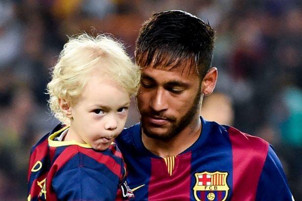 Light brown guy (Neymar) and girlfriend conceived white child?