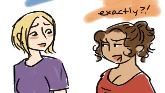 Girls, my busty ladies, did anyone ever tell you to "put your boobs away"?