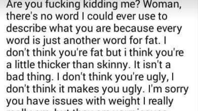 Does my boyfriend think I'm fat 😱😭?