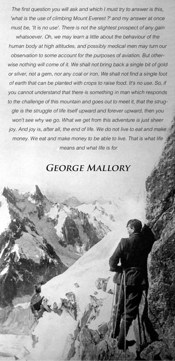 Do you think George Mallory made it to the Summit?