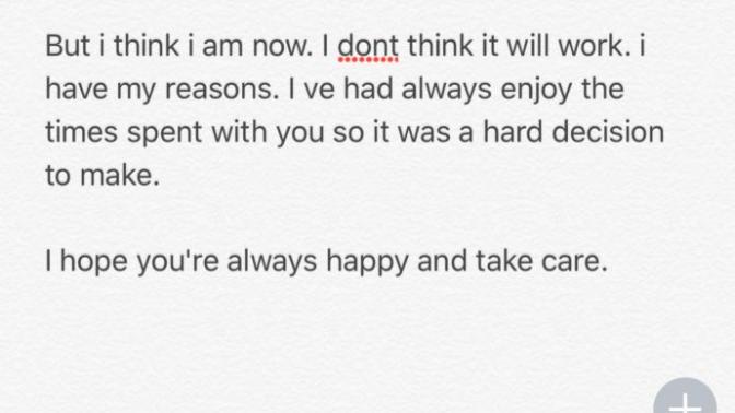 Is this a good break up text?