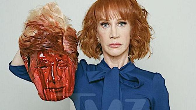 What do you think of Kathy Griffin posting an image of her holding up Donald Trumps severed head (warning graphic)?