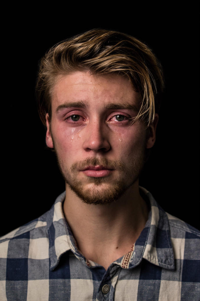 Girls, You see a cute guy crying: You think what?