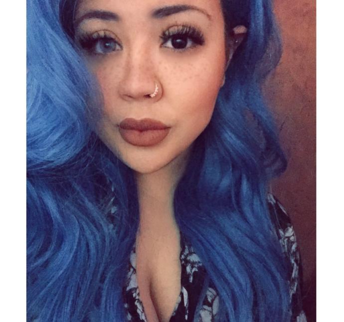 Which hair color looks better? Black or blue?