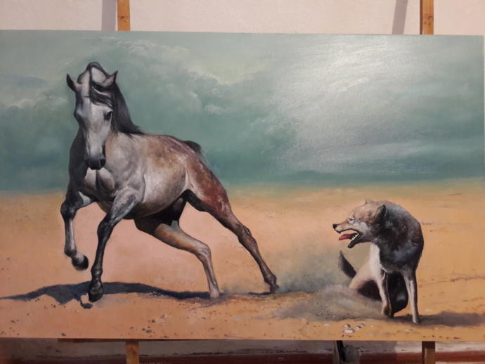 Can a horse outrun a wolf going at full speeds?