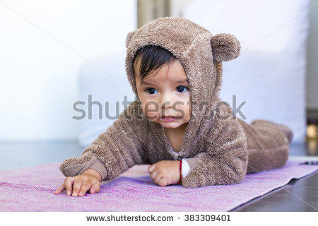 Girls, what would you do if you see this Mexican baby boy(dressed in a bear costume) runs to you and hugs you on your right leg?