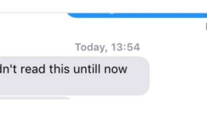 Name a reason why you would leave someone on read?