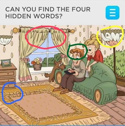 Can you find the four hidden words?