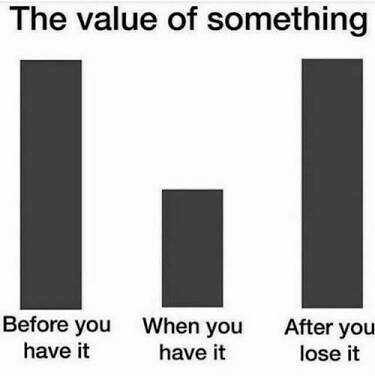 Don't know what you've got till it's gone?